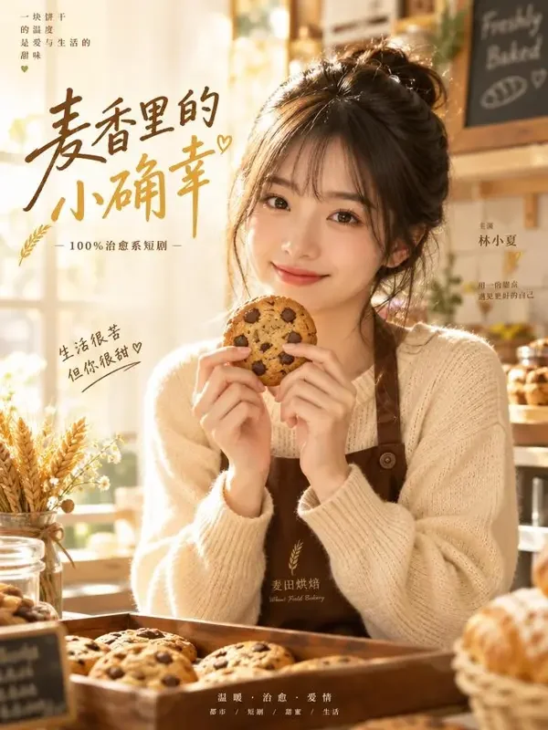 饼干小姐的甜蜜逆袭 封面 - AI在线短剧