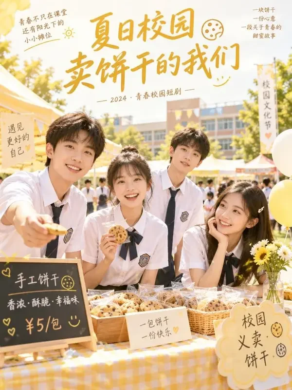 校园饼干社的夏天 封面 - AI在线短剧